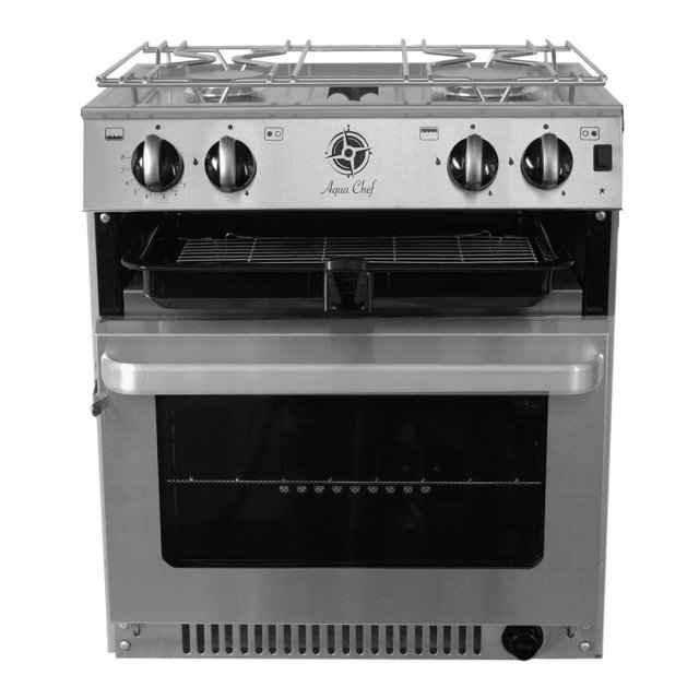 Aqua Chef Aquachef V4520 2 Burner Marine Cooker with Oven and Grill and Gimbals
