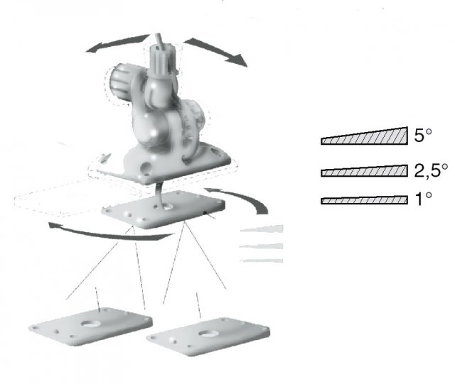 Glomex Glomex RA101 Antenna Base Rectangular Wedges