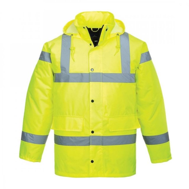 TCS Chandlery Hi Vis Yellow Padded Traffic Jacket - X Large Only Last Few To Clear