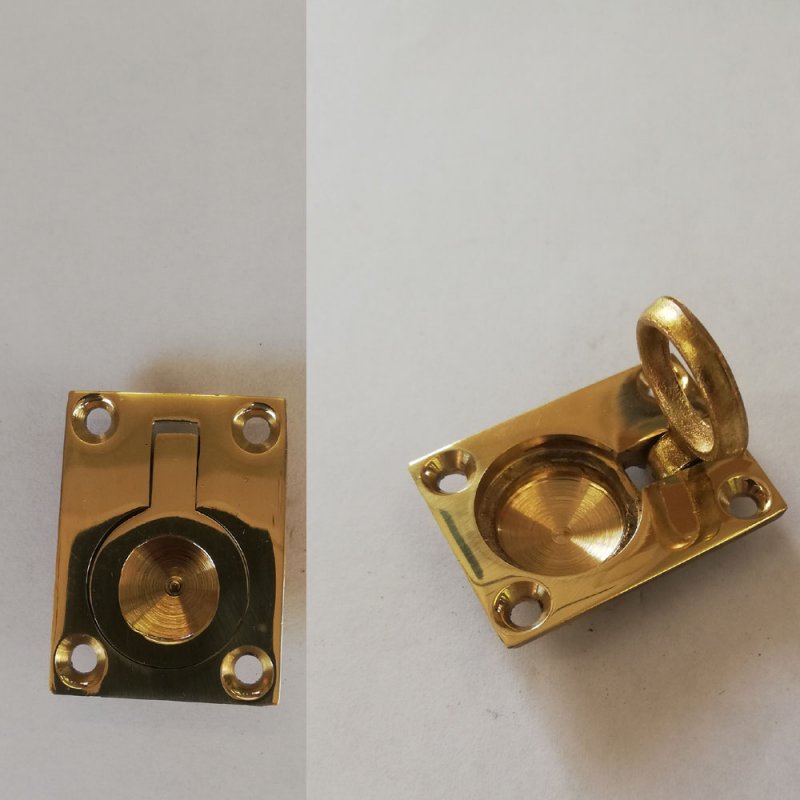 ECS Solid Brass Flush Ring 63x75mm