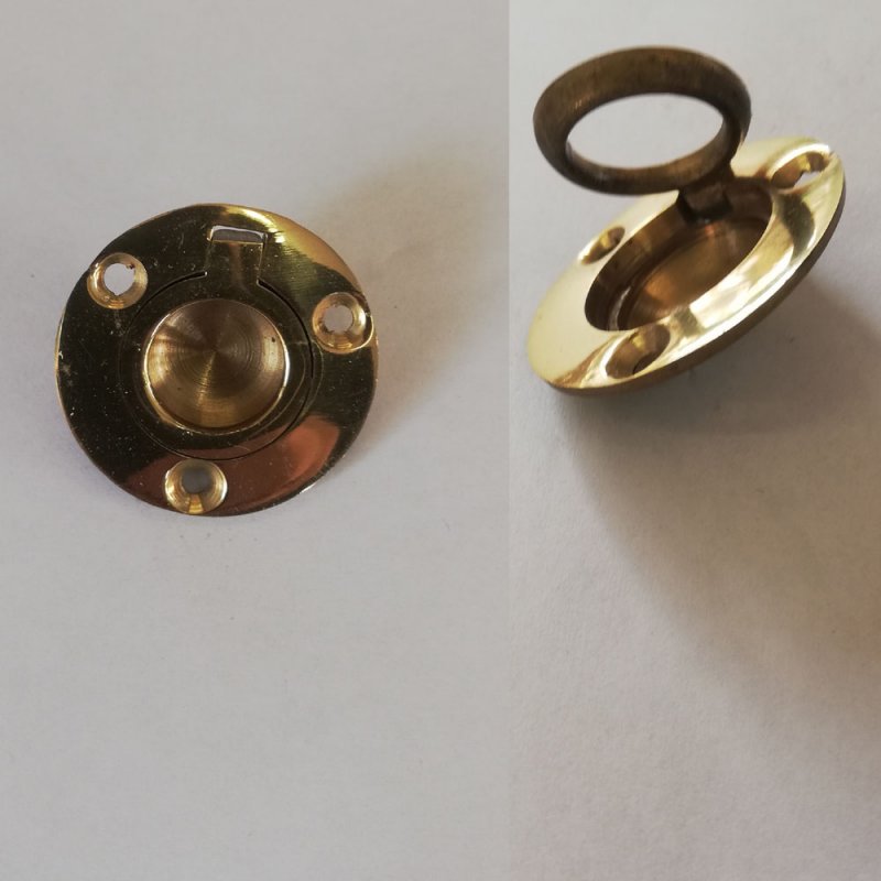 ECS Solid Brass or Chrome Round Flush Ring
