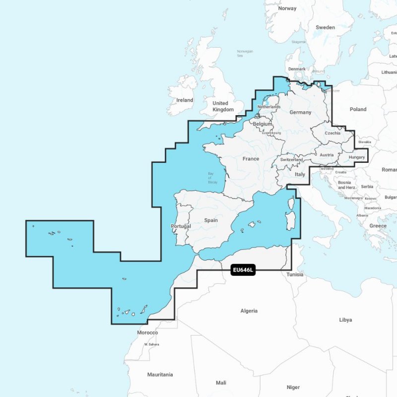 Garmin Garmin Navionics+ & Vision+ Europe, Central & West EU646L