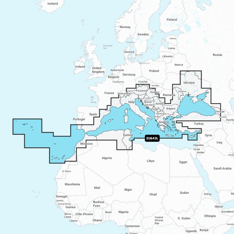 Garmin Garmin Navionics+ & Vision+ Mediterranean & Black Sea EU643L