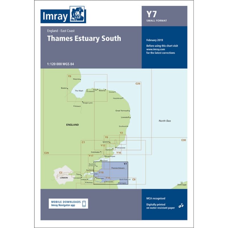 Imray Imray Y7 Thames Estuary South April 2023