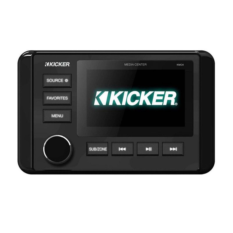 Kicker Marine Kicker Marine Source Unit - KMC4 4 x 25W, AM/FM, BT, Aux-in + USB, 2 Zone Control