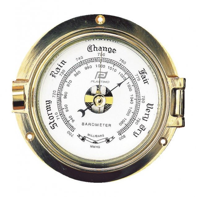 Plastimo Solid Brass Case-3' barometer - 4' Model