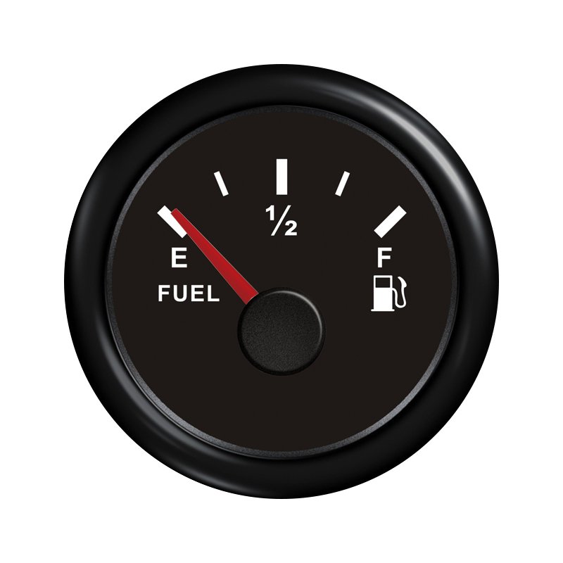 Nuova Rade Fuel Level Gauge 12/24V, Ø62mm, Black