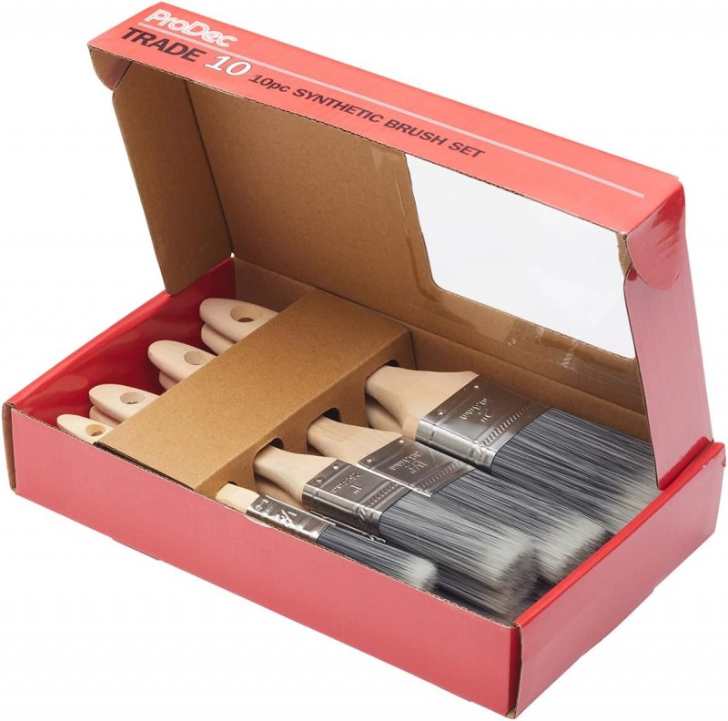 Prodec Prodec Trade Synthetic Paint Brush 10 Piece Set.