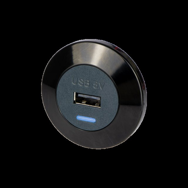 alfatronix Alfatronix PVPro-AFF Single USB A Charger - Front Fit - Black