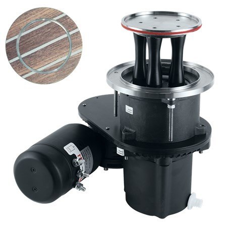 Harken Harken CLR Electric Teak&Custom Top Mooring Winch Horizontal 24 Volt  w/Dual Function Control Box In