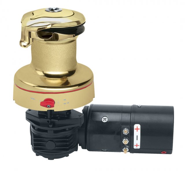 Harken Harken 60RWBBB12H-Radial Rewind Electric Polished Bronze Winch w/Dual Function Control Box Included