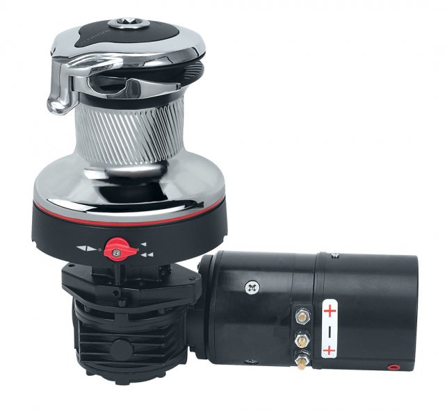 Harken Harken 60RWC12HLM-Radial Rewind Electric Chrome Winch w/Dual Function Control Box Included -12 Volt