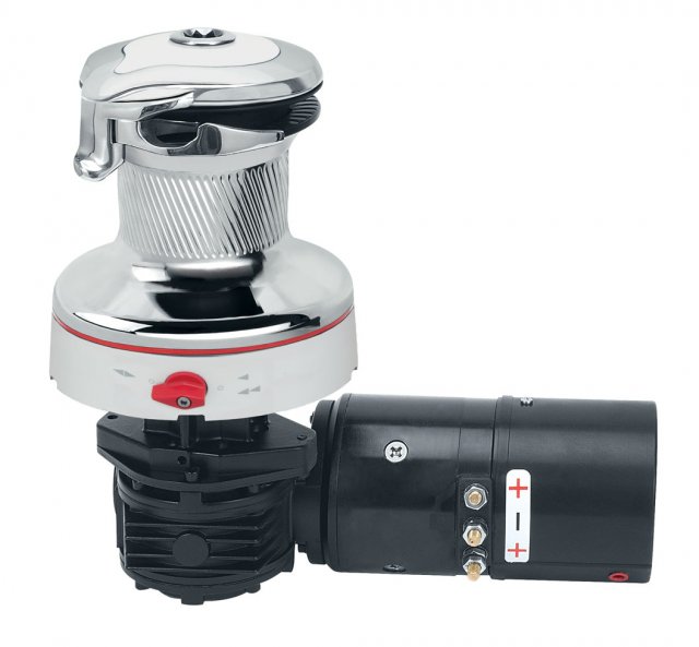 Harken Harken 60RWCW12HLM-Radial Rewind Electric Chrome Winch White RAL9003 w/Dual Function Control Box Inc