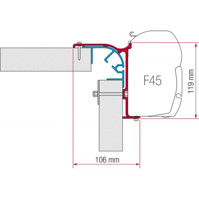 Fiamma Fiamma Adapter Bracket Kit for Bailey Mk 1 (98655-879)