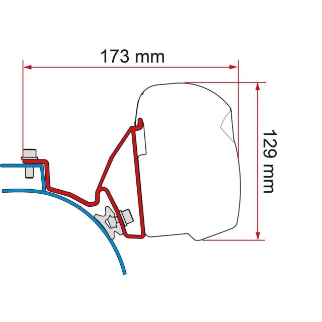 Fiamma Fiamma VW T5/T6 California Bracket Kit for F43 Awning - Deep Black