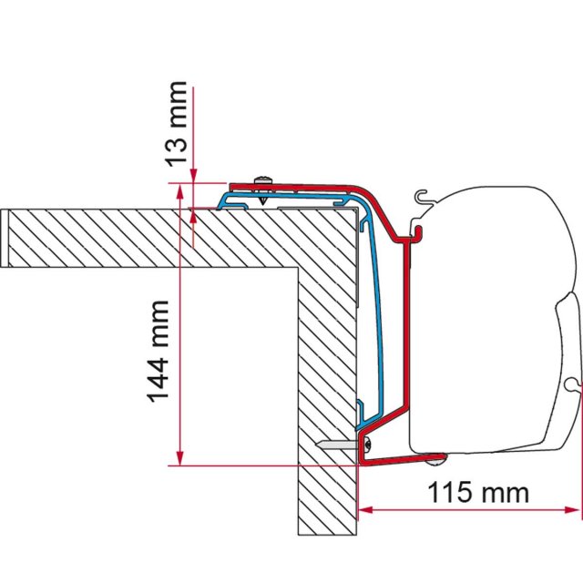 Fiamma Fiamma F45s Bracket Kit for Rapido Series S6 686F from 2024 On