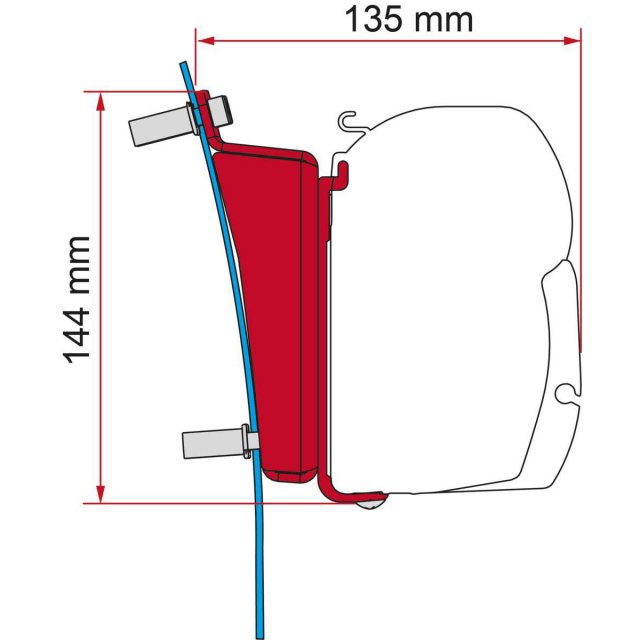 Fiamma Fiamma F45s Bracket Kit for Ford Transit H3 RHD Vehicles - Deep Black