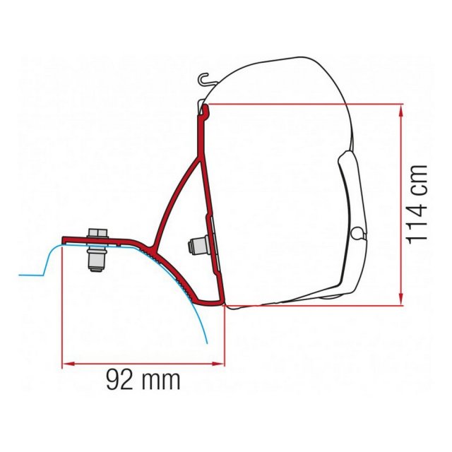 Fiamma Fiamma Kit for Renault Trafic 2015 (2x 16cm Brackets)