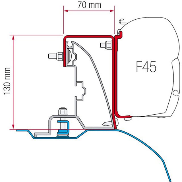 Fiamma Fiamma Kit for Ducato H2 Roof Rail (98655-625)