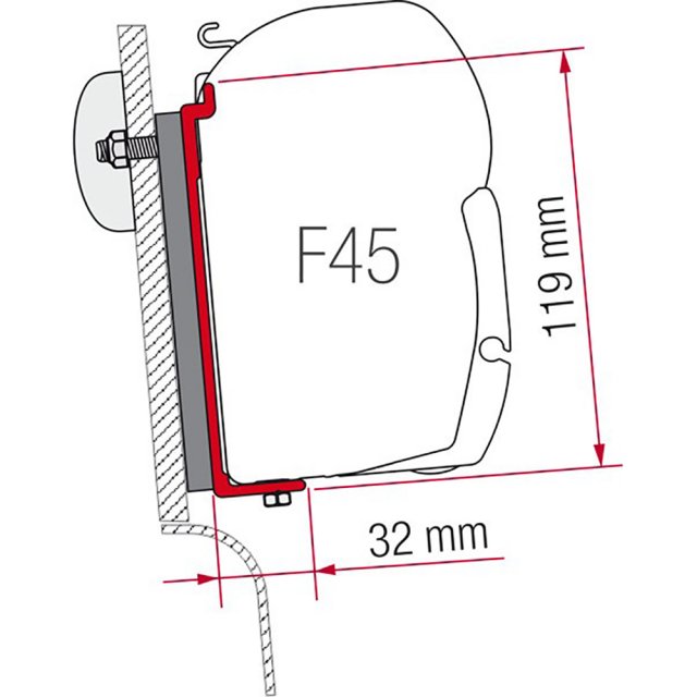 Fiamma Fiamma Kit for High Roof Adapter Westfalia (98655-317)
