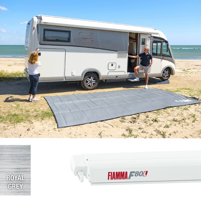 Fiamma Fiamma F80L 500 Awning Polar White - Royal Grey (07840H01R)