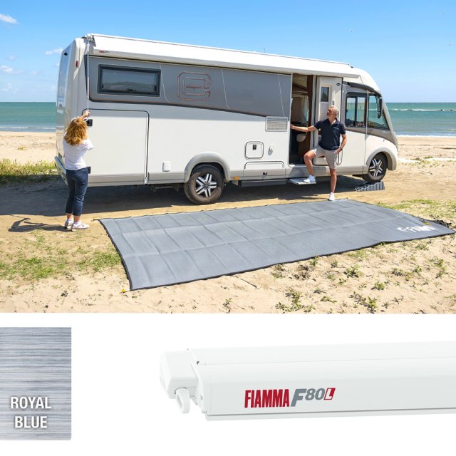 Fiamma Fiamma F80L 500 Awning Polar White - Royal Blue (07840H01Q)