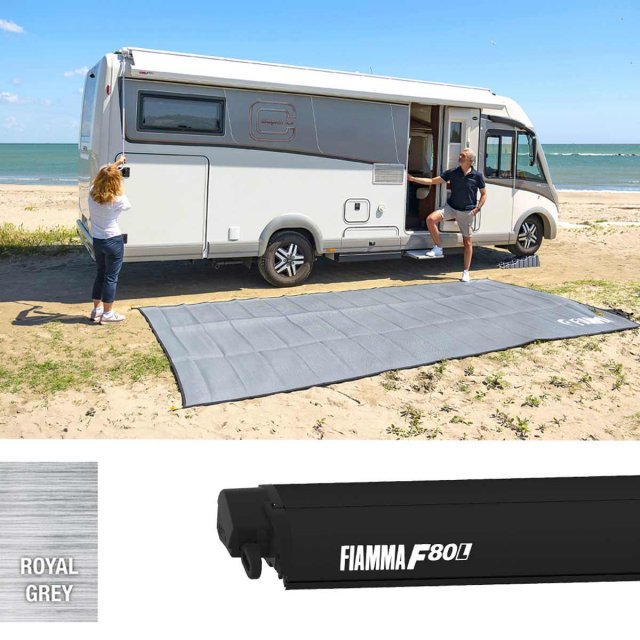 Fiamma Fiamma F80L 450 Awning Deep Black - Royal Grey (07841G03R)