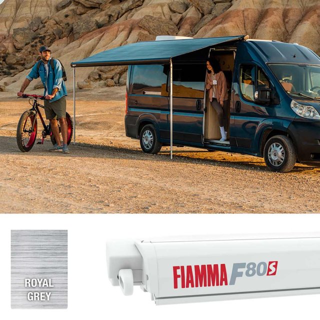 Fiamma Fiamma F80S 400 Awning Polar White - Royal Grey (07830E03R)