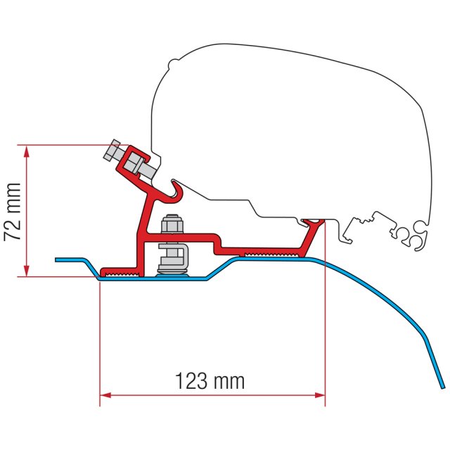 Fiamma Fiamma Kit Ducato/Jumper/Boxer (H2-L2 & L3) 2006 On - F80S (Aluminium)