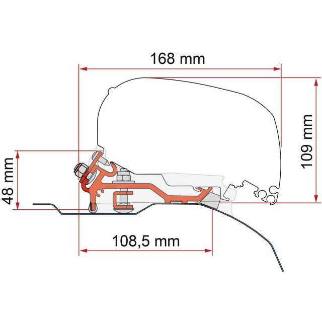 Fiamma Fiamma F80 Kit Ducato Low Profile (H2-L2/L3) 2006 Onwards (98655Z149)