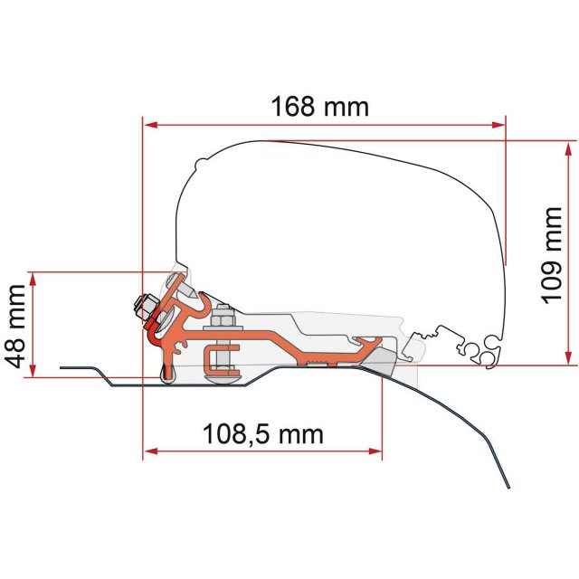 Fiamma Fiamma F80 Kit Ducato Low Profile (H2-L2/L3) 2006 On Black (98655Z150)