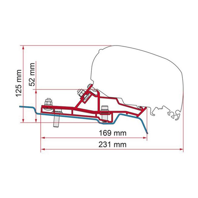 Fiamma Fiamma Adapter Ford Transit Van RHD H2-L2 290 (98655Z188)