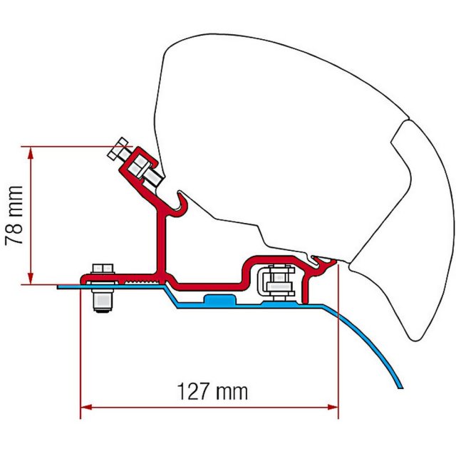 Fiamma Fiamma Adapter Bracket Kit for Ducato / Jumper / Boxer H3 After 06