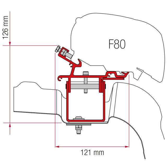 Fiamma Fiamma Kit for VW Crafter / Man L3 H3 No Roof Rail (98655Z043)