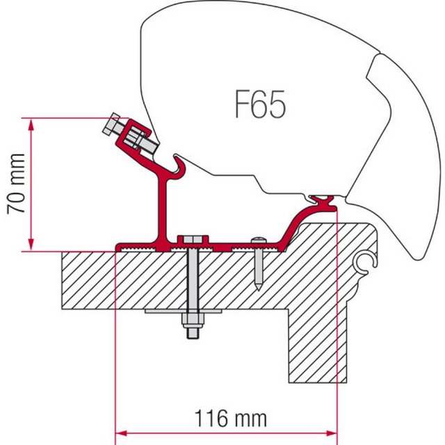 Fiamma Fiamma Adapter Bracket Kit for Hobby Easy (98655-949)