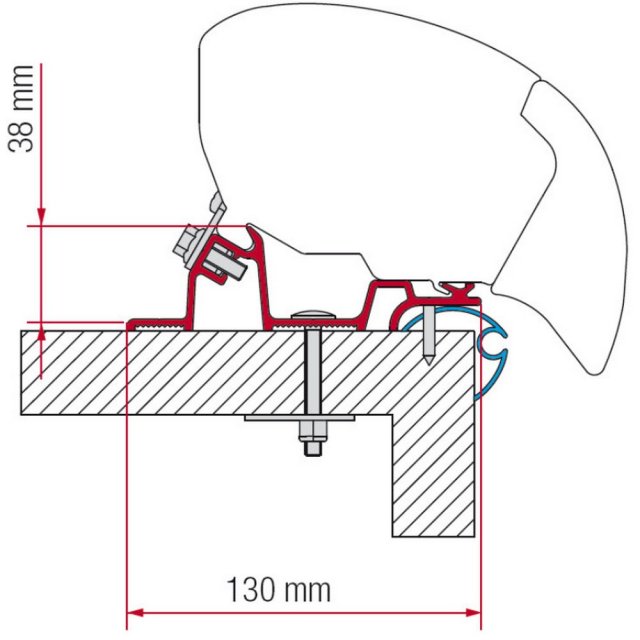Fiamma Fiamma Adapter Bracket Kit for Caravan Standard (98655-657)