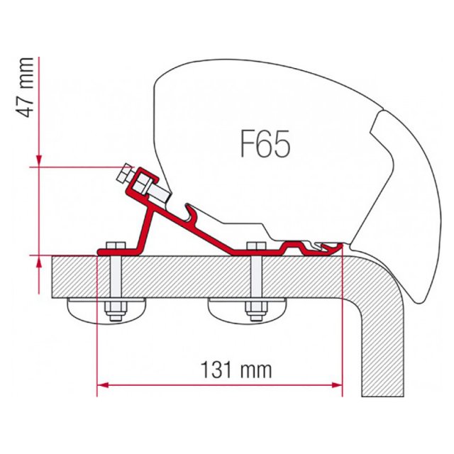 Fiamma Fiamma Kit for Standard (3x 20cm Brackets)