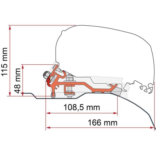 Fiamma Fiamma F80 Kit Ducato Low Profile (H2-L4) 2006 Onwards (98655Z148)