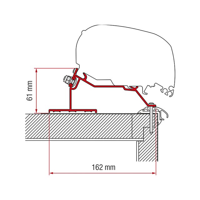 Fiamma Fiamma Adapter Caravan Roof 450 (98655Z073)