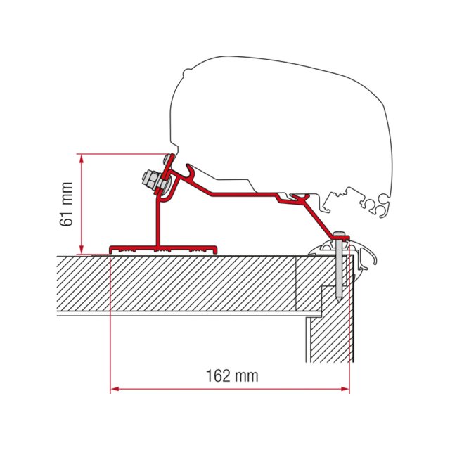 Fiamma Fiamma Adapter Kit Caravan Roof 550 (98655Z075)