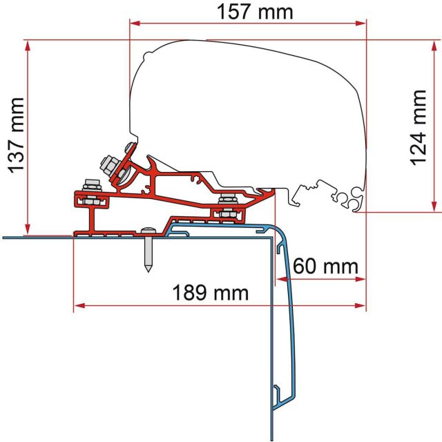 Fiamma Fiamma F80 Adapter Kit for Rapido C55I C86I Motorhomes (98655Z138)