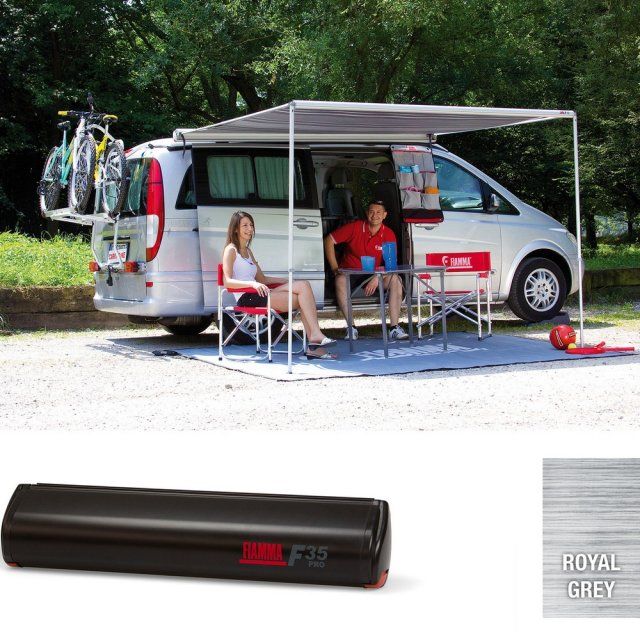 Fiamma Fiamma Deep Black F35 Pro 270 Royal Grey Fabric (06458C01R)