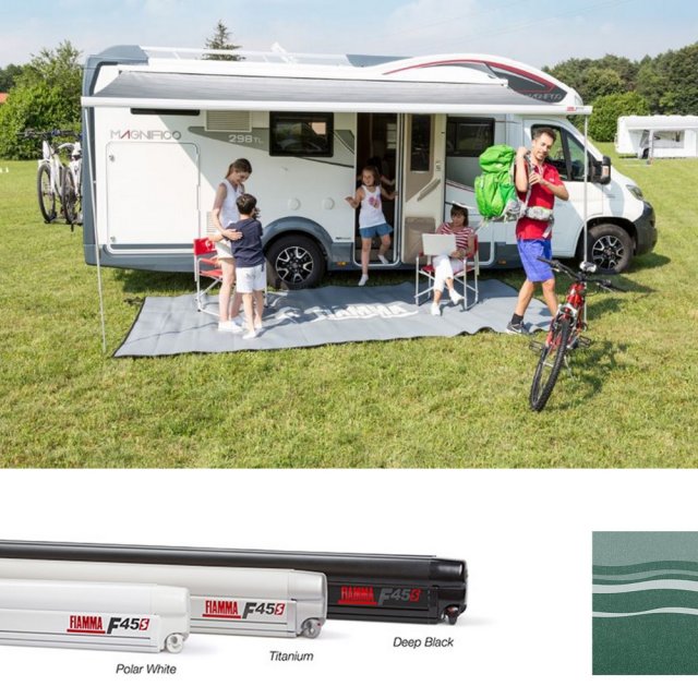 Fiamma Fiamma Polar White F45S 260 Awning Evergreen Fabric (06280H01E)