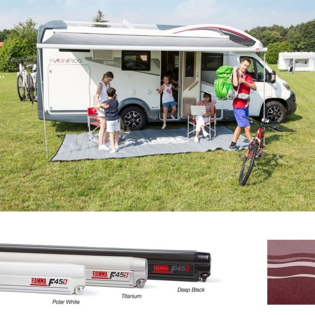 Fiamma Fiamma Polar White F45S 300 Awning Bordeaux Fabric (06280A01D)