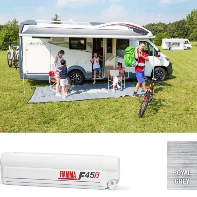 Fiamma Fiamma Polar White F45S 400 Awning Royal Grey Fabric (06280C01R)