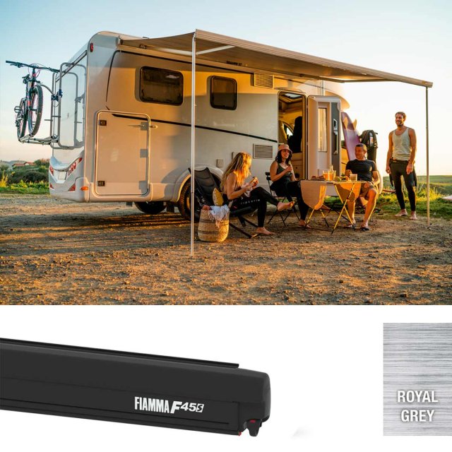 Fiamma Fiamma F45S 260 Awning without Brackets Deep Black, Royal Grey