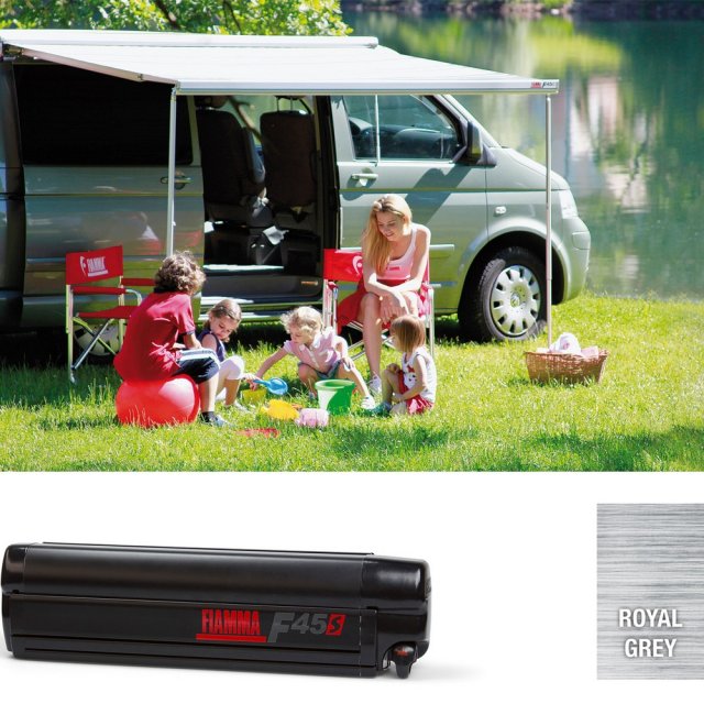 Fiamma Fiamma Deep Black F45S 260 VW T5/T6 California Royal Grey Fabric