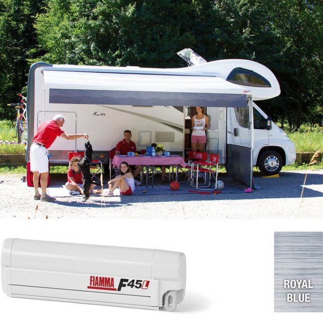 Fiamma Fiamma Polar White F45L 550 Awning Royal Blue Fabric (06530B01Q)