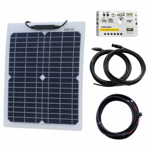Photonic Universe Photonic Universe 20W 12V Reinforced Semi-flexible solar charging kit