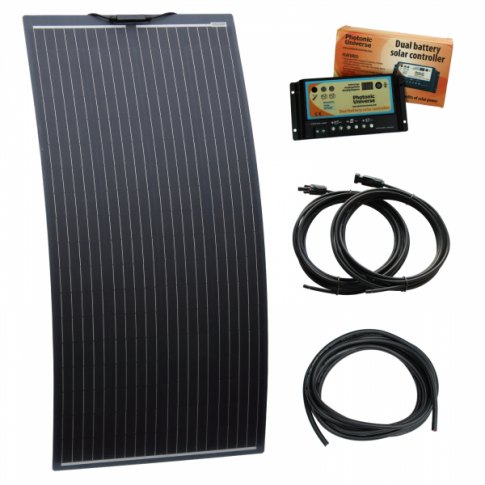 Photonic Universe Photonic Universe 160W 12V semi-flexible dual battery solar charging kit